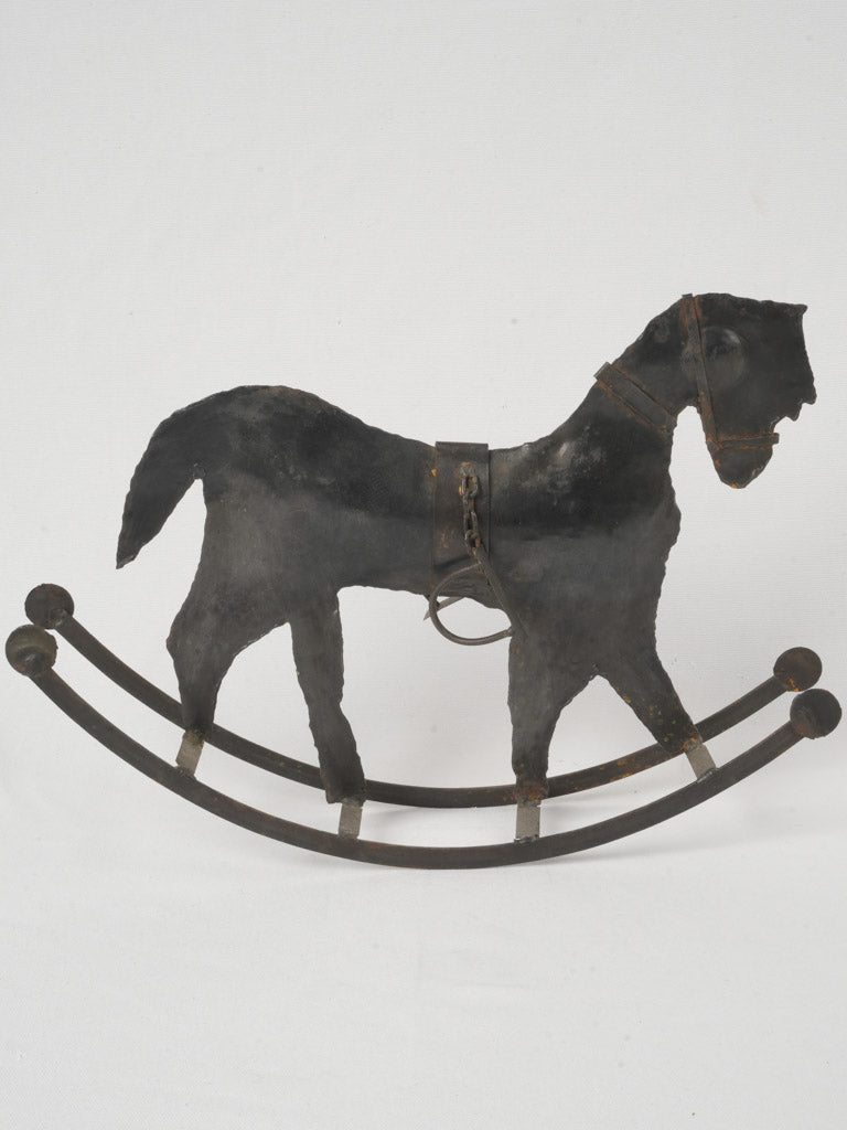 Vintage whimsical curved base horse  