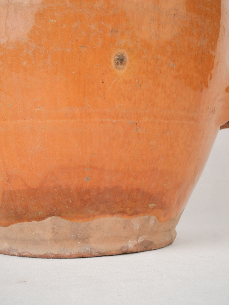 Stylish ocher-glazed ceramic piece