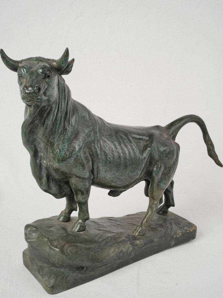 19th-Century French Bull Sculpture in Bronze - 15¾"