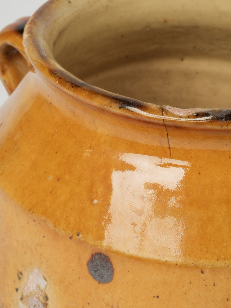 Charming 20th century French ocher pot