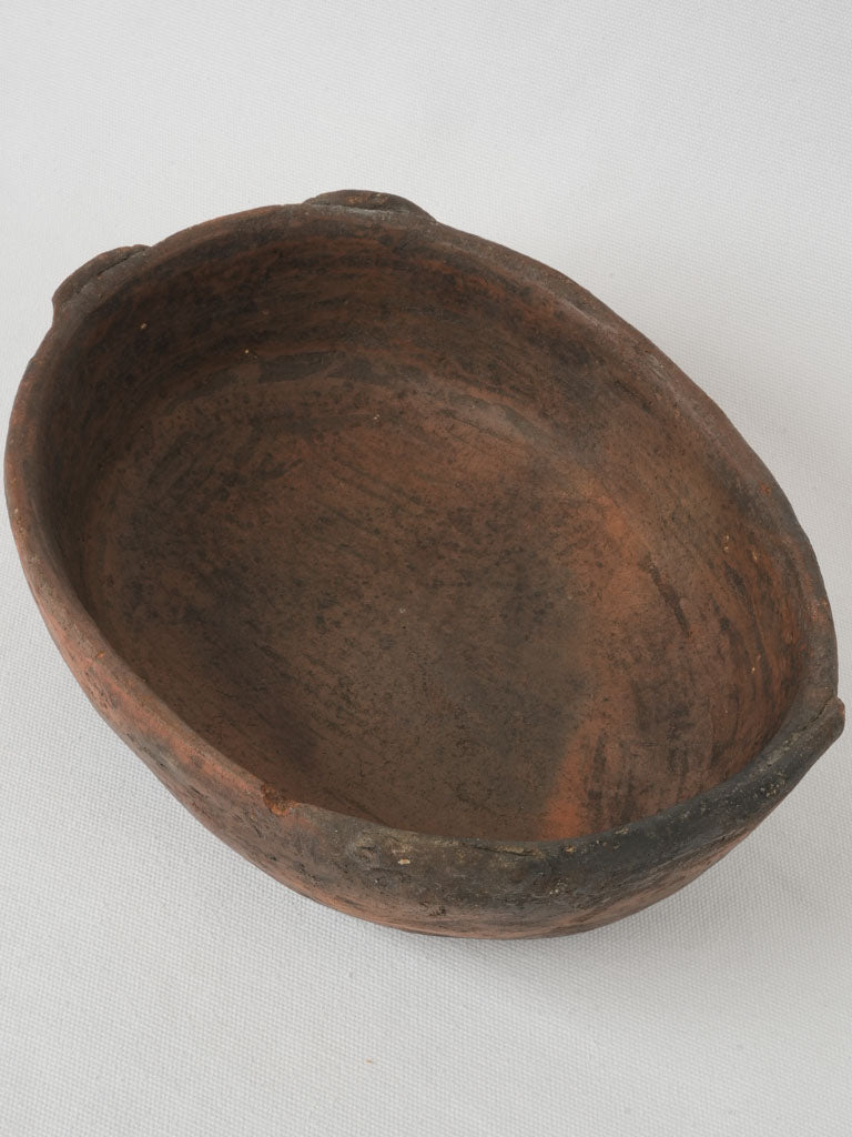 Traditional 19th-century terracotta kitchen bowl