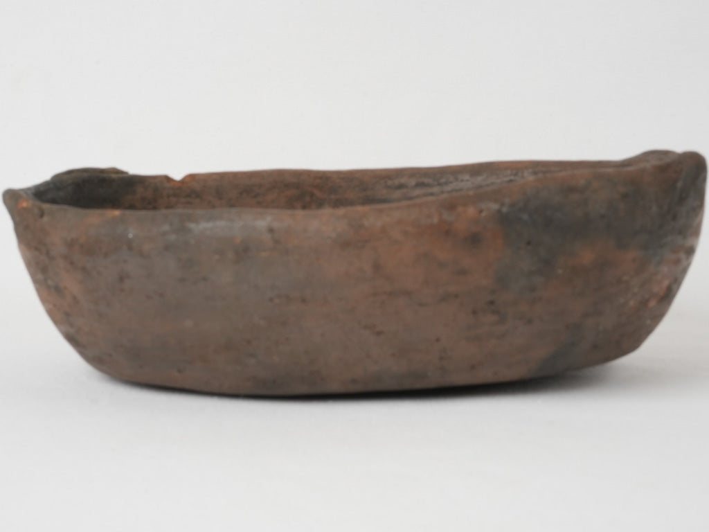 Authentic Auvergne region terracotta cooking bowl