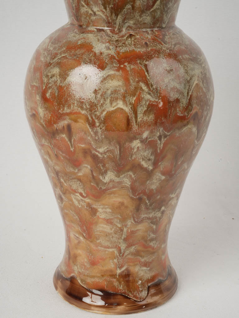 Ochre-tone decorative ceramic piece