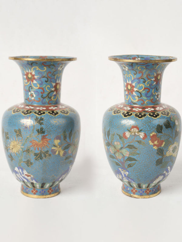 Antique Chinese cloisonné vases