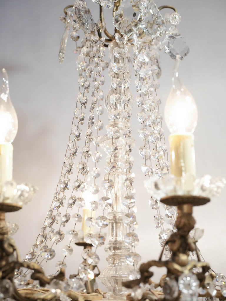 Vintage Louis XVI Crystal Light Fixture