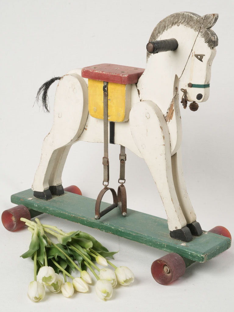 Colorful French wooden horse