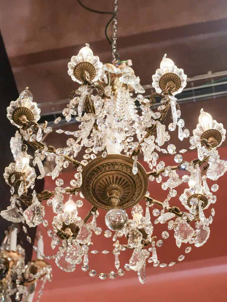 Detailed Louis XVI Crystal Light Fixture