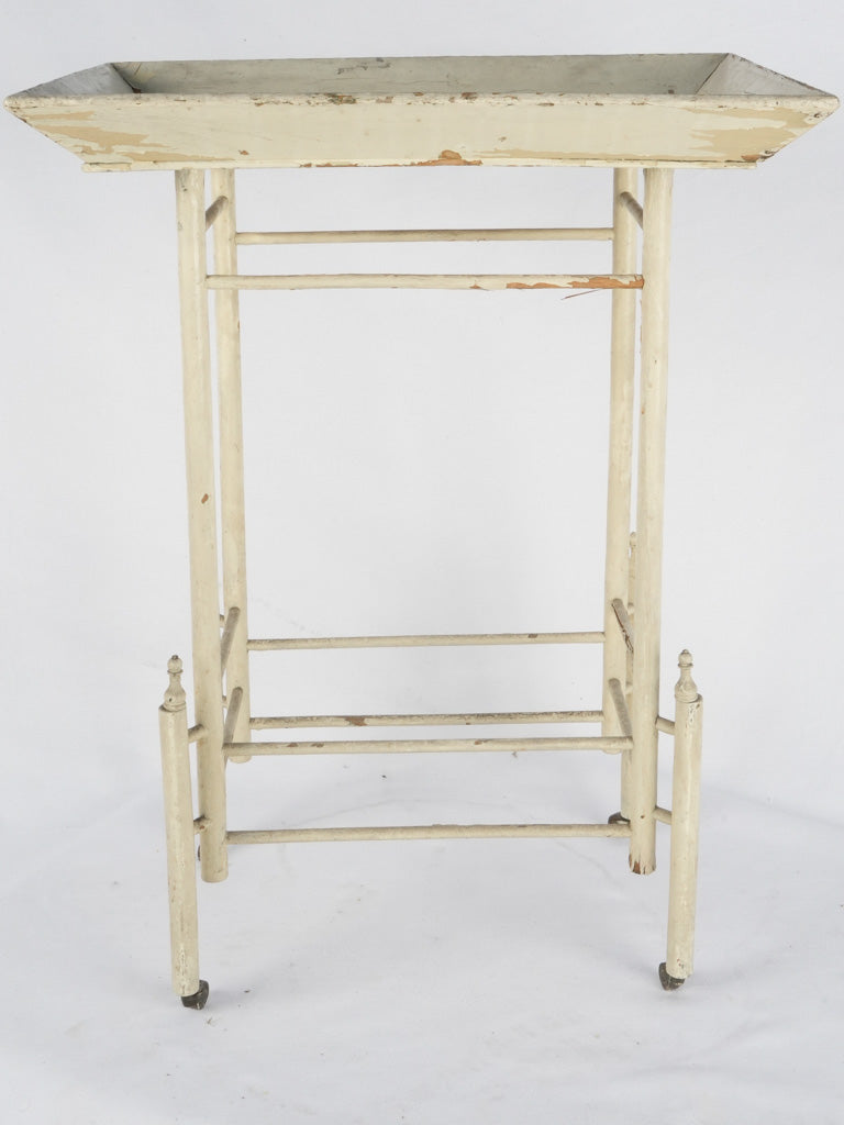 Classical tarnished brass roller bar cart