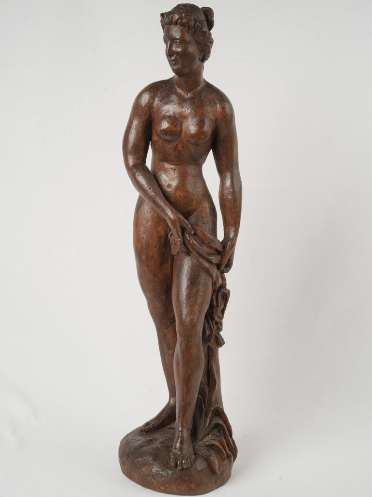 Elegant vintage wooden sculpture