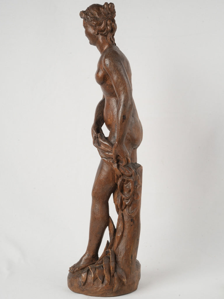 Timeless wooden bathing sculpture