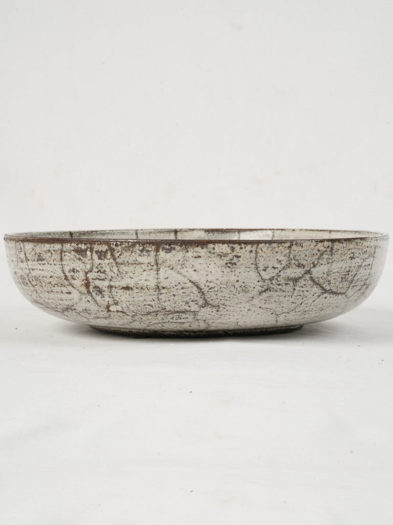 Crackled glaze artistic display bowl