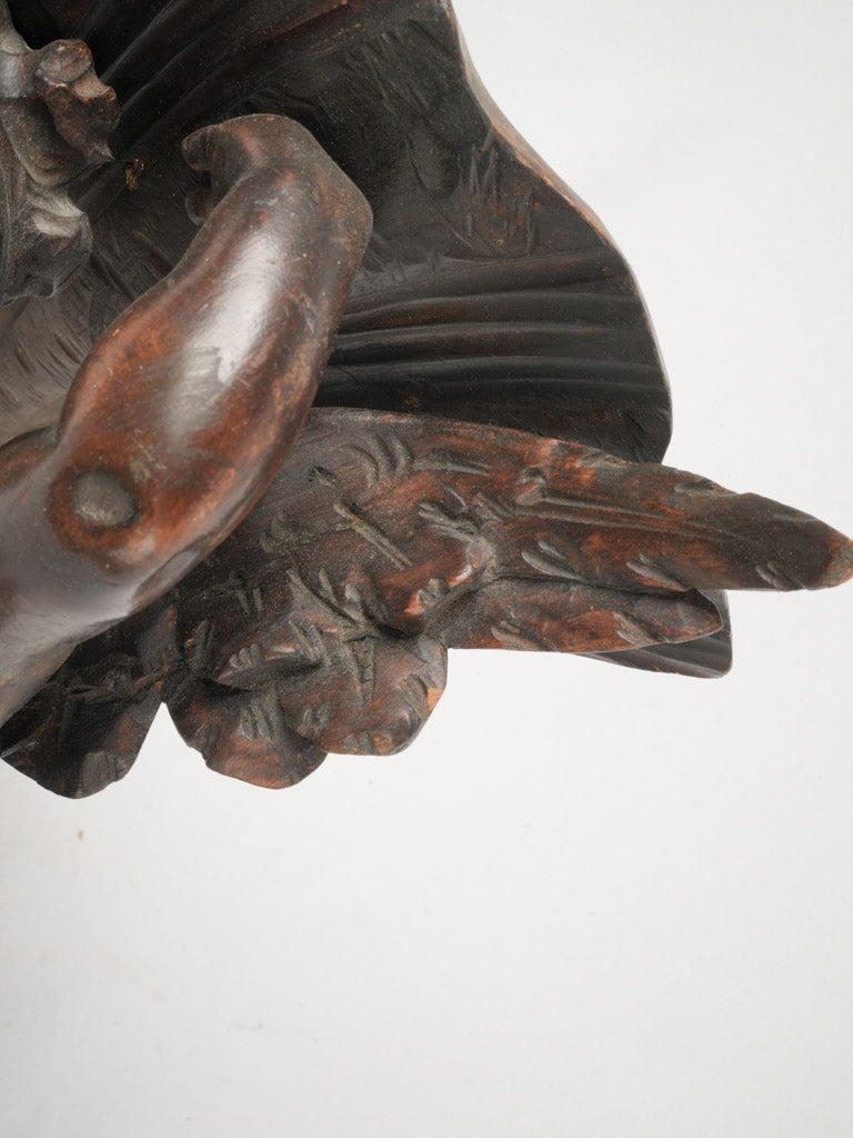 Ornate stained cherub art fixture  