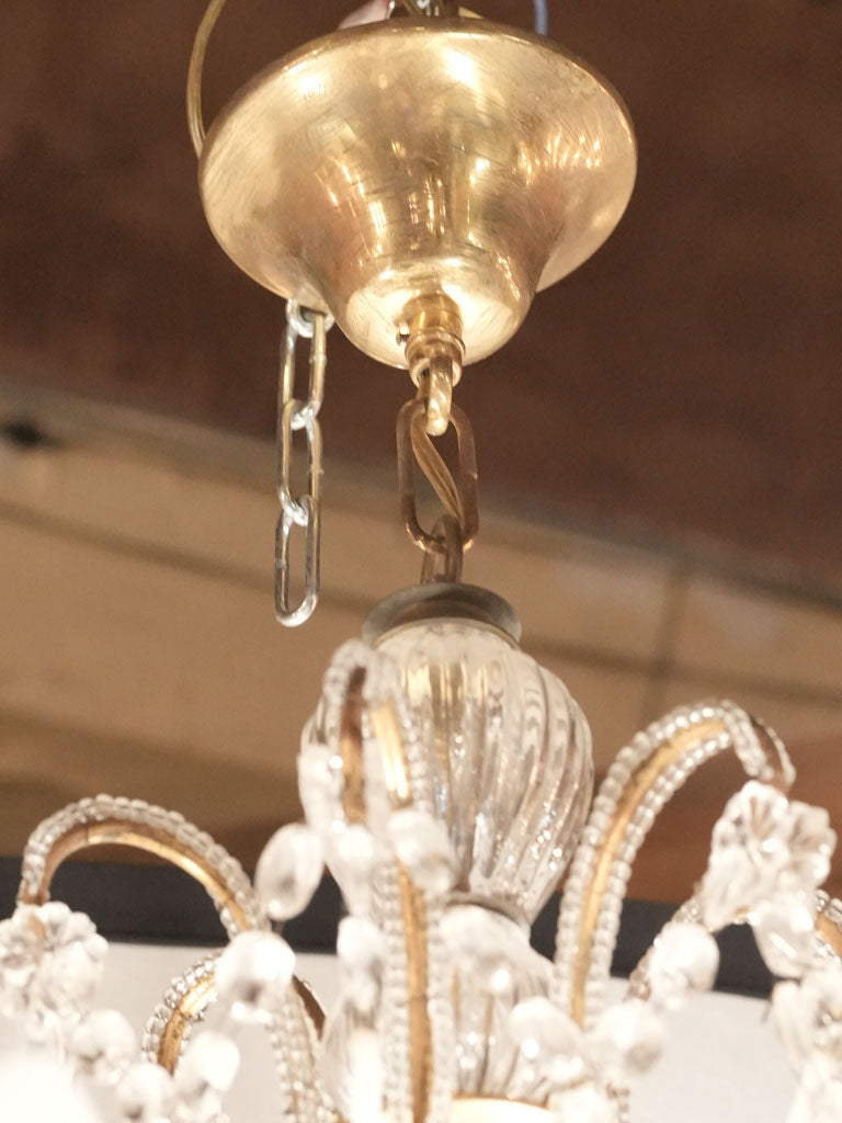 Antique white teardrop pendant chandelier