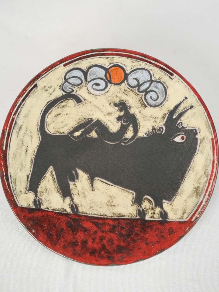 Rare Picasso-inspired ceramic platter  