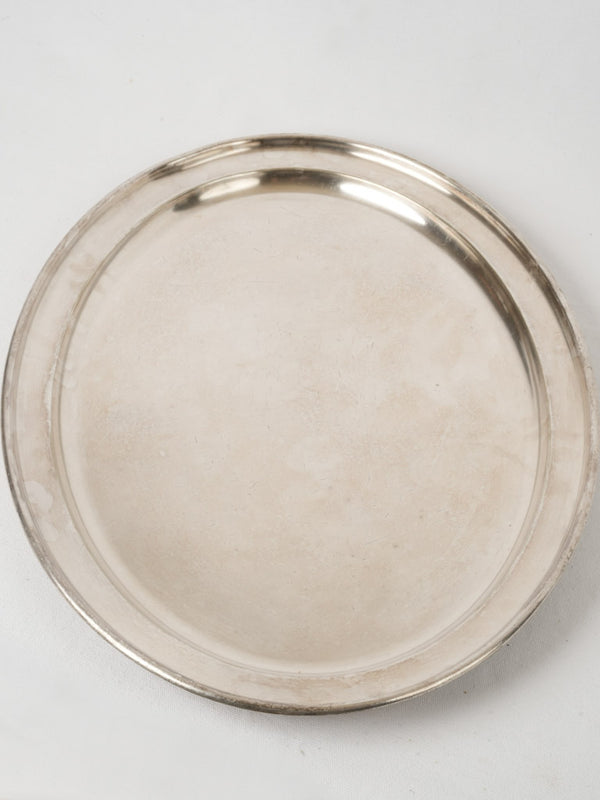 Classic antique silver-plated oval platter