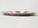 Exquisite engraved silver platter display