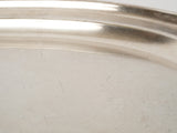 Elegant engraved oval silver dish