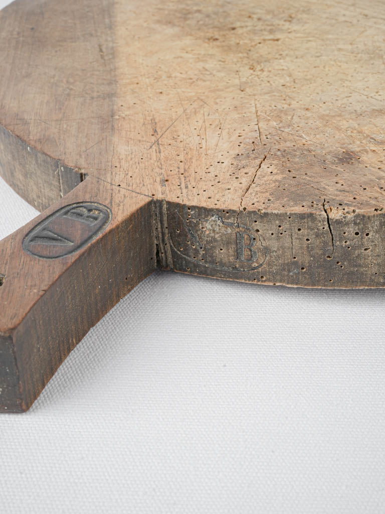 Quality, aged French round cutting board