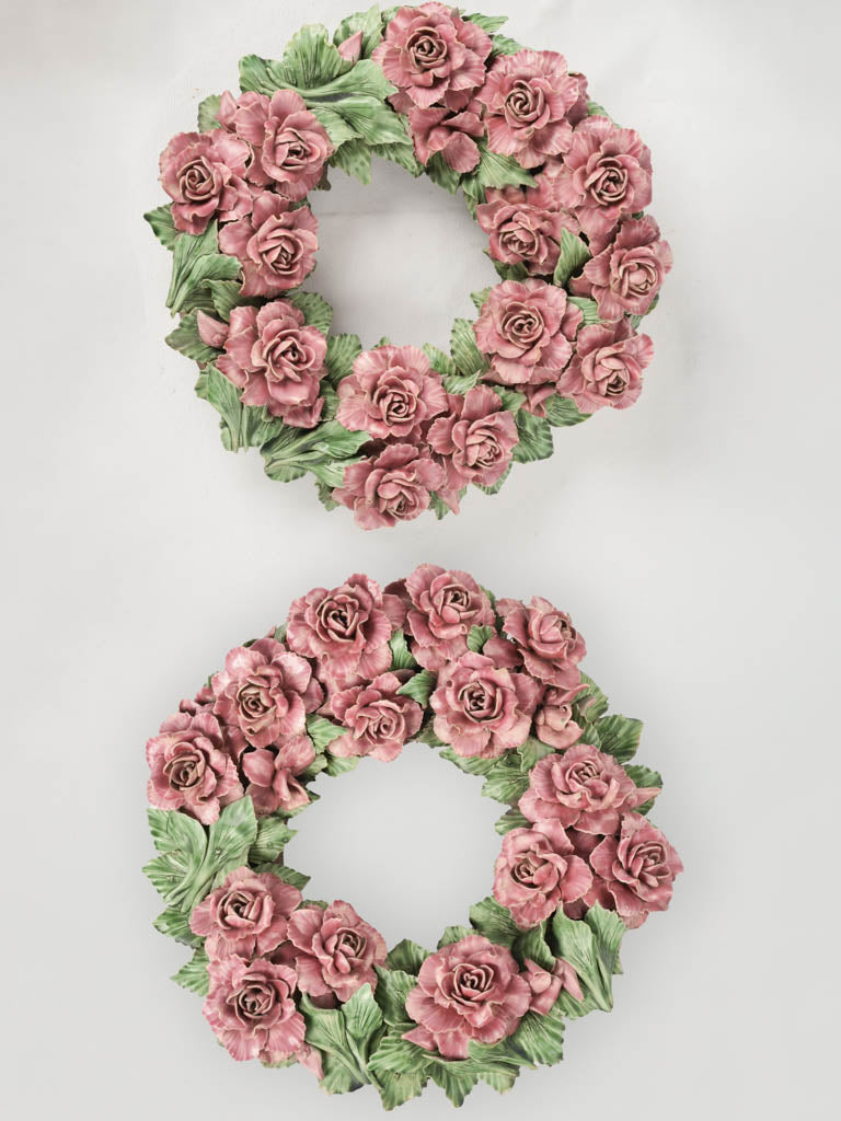 Antique French ceramic wreath  