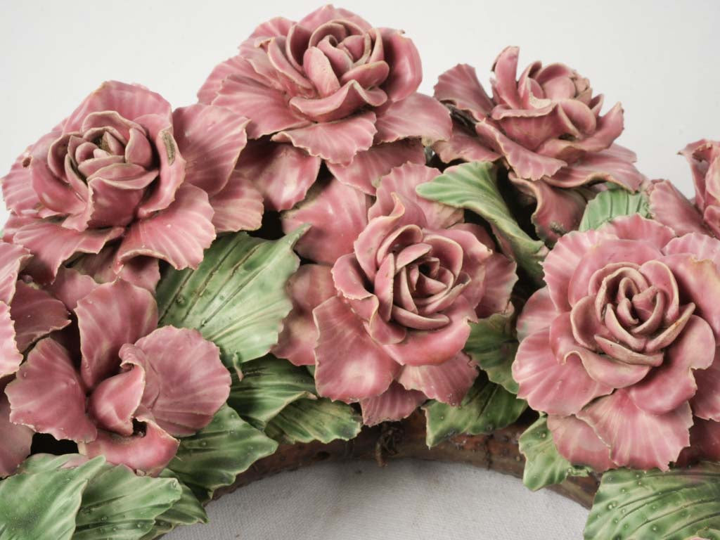 Vintage cottagecore rose wreath  