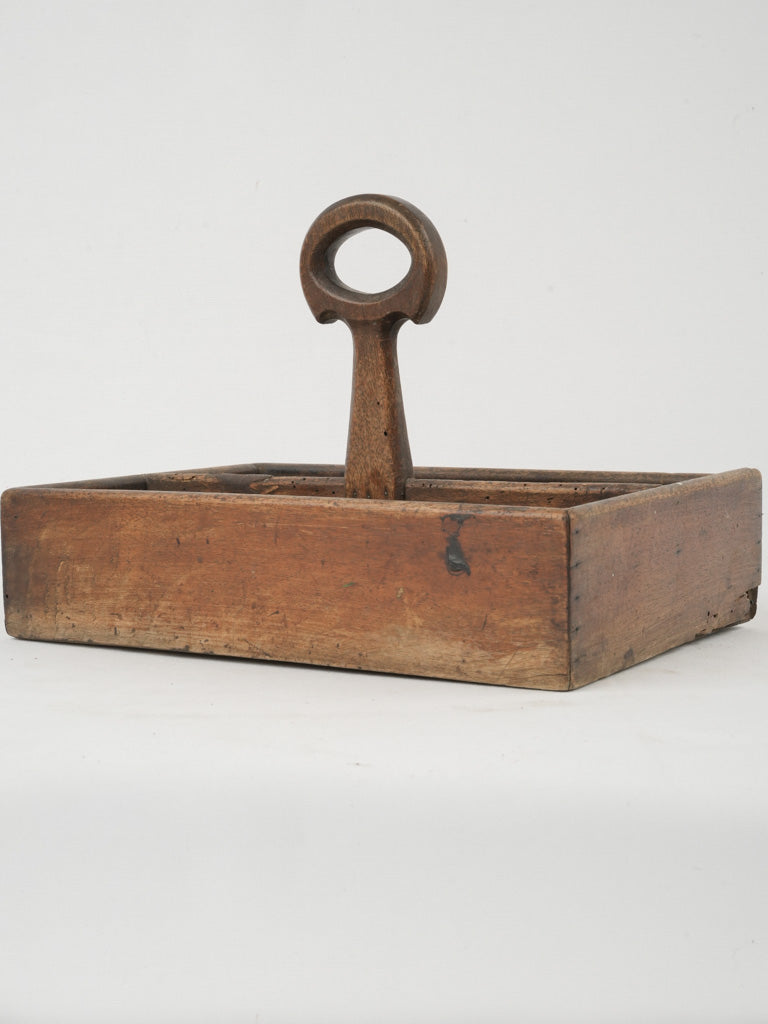 Aged rustic kitchen table caddy