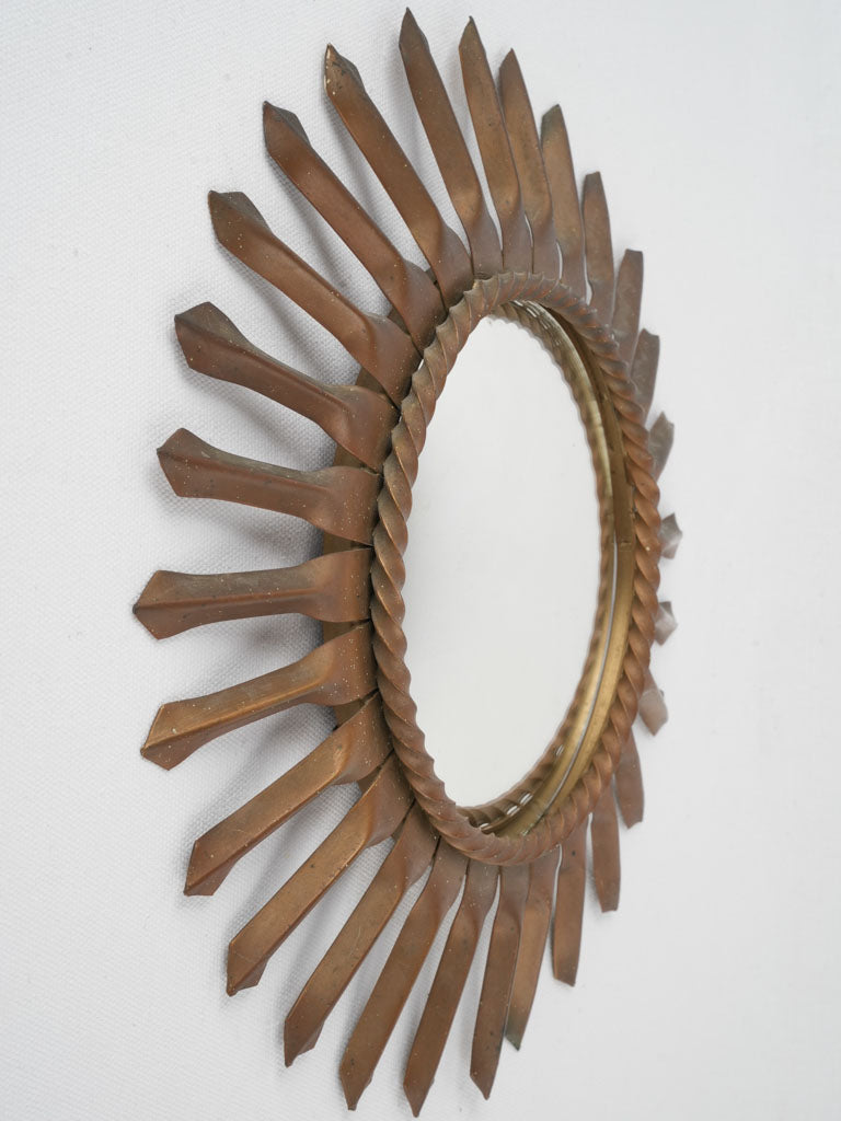 Distinctive 1960s Chaty Vallauris sunburst mirror