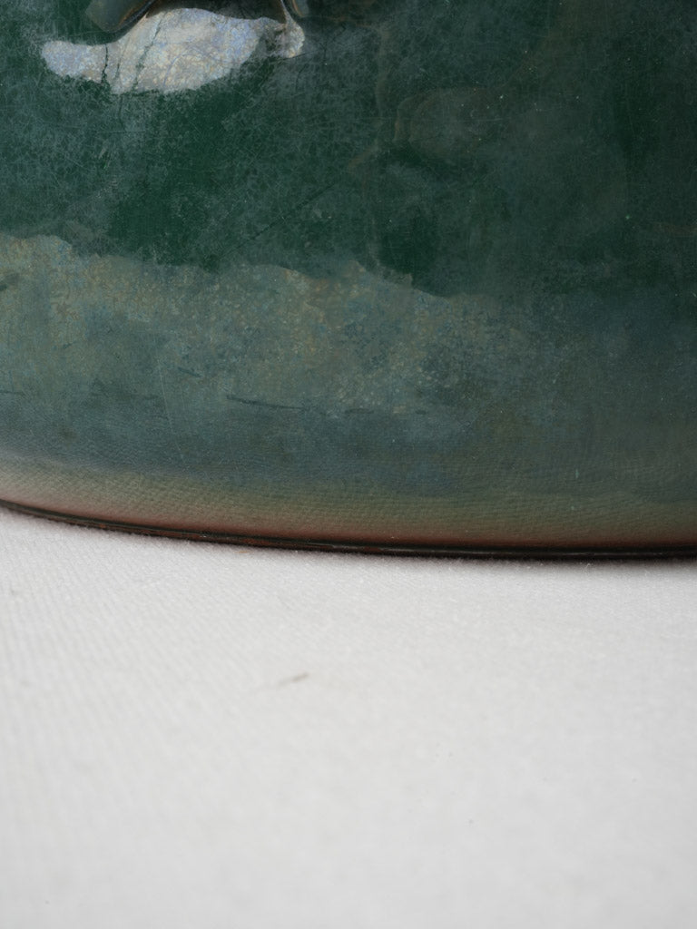 Versatile vintage round teal tureen