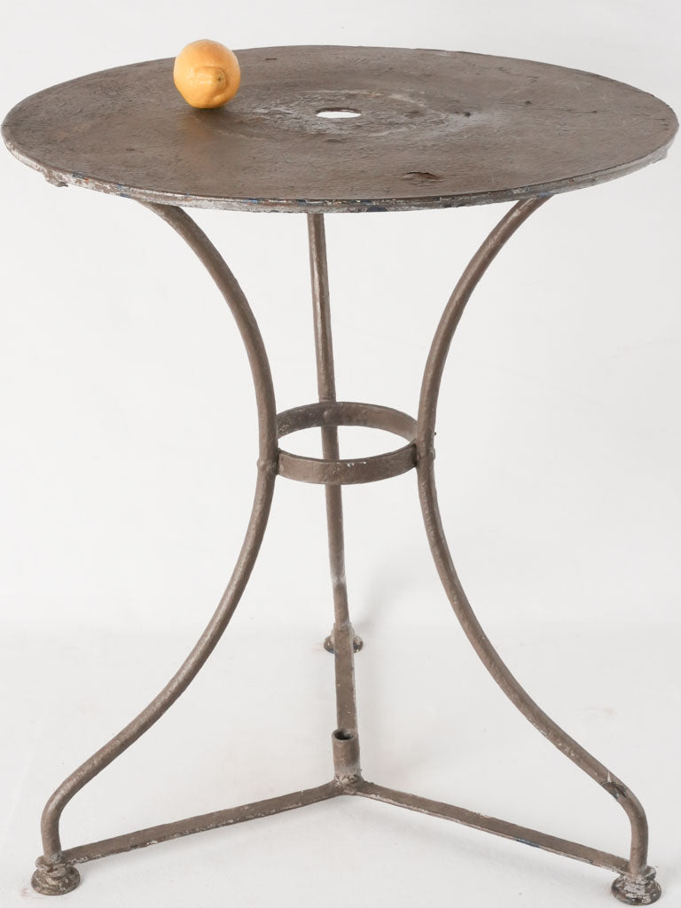 Antique French garden table w/ round feet & black patina – Chez Pluie