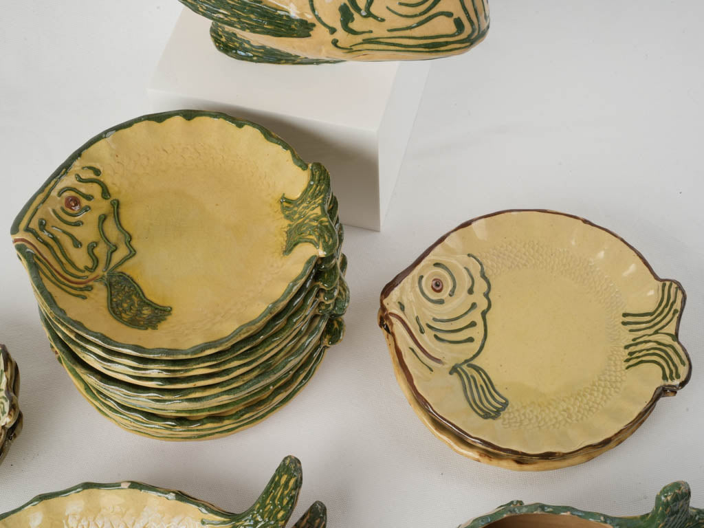 Whimsical oval ceramic bowls