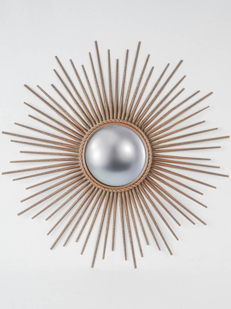 Vintage gold sunburst mirror Chaty Vallauris