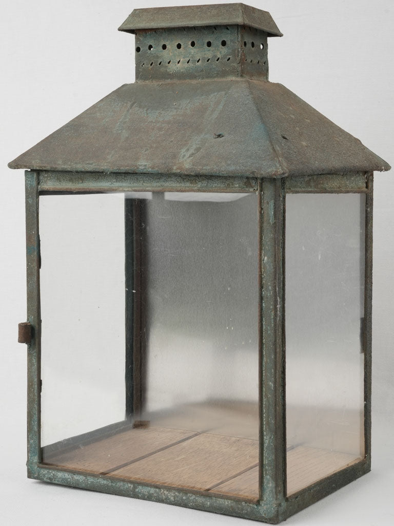 Rustic, aged French wall lantern