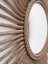 Prominent 1970s French sunburst mirror