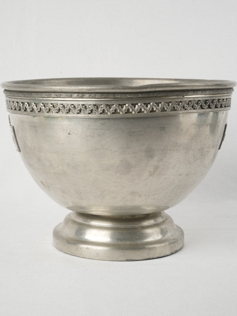 Timeworn pewter wine cooler