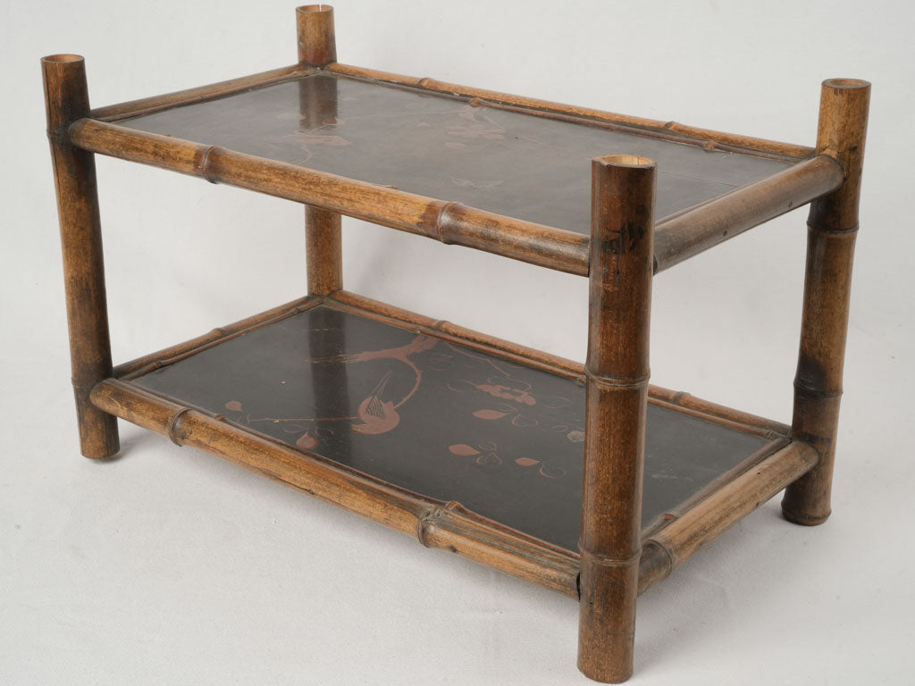 Finely decorated lacquer side table  