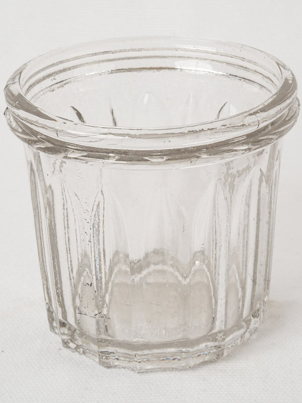 Antique French glass jam jar