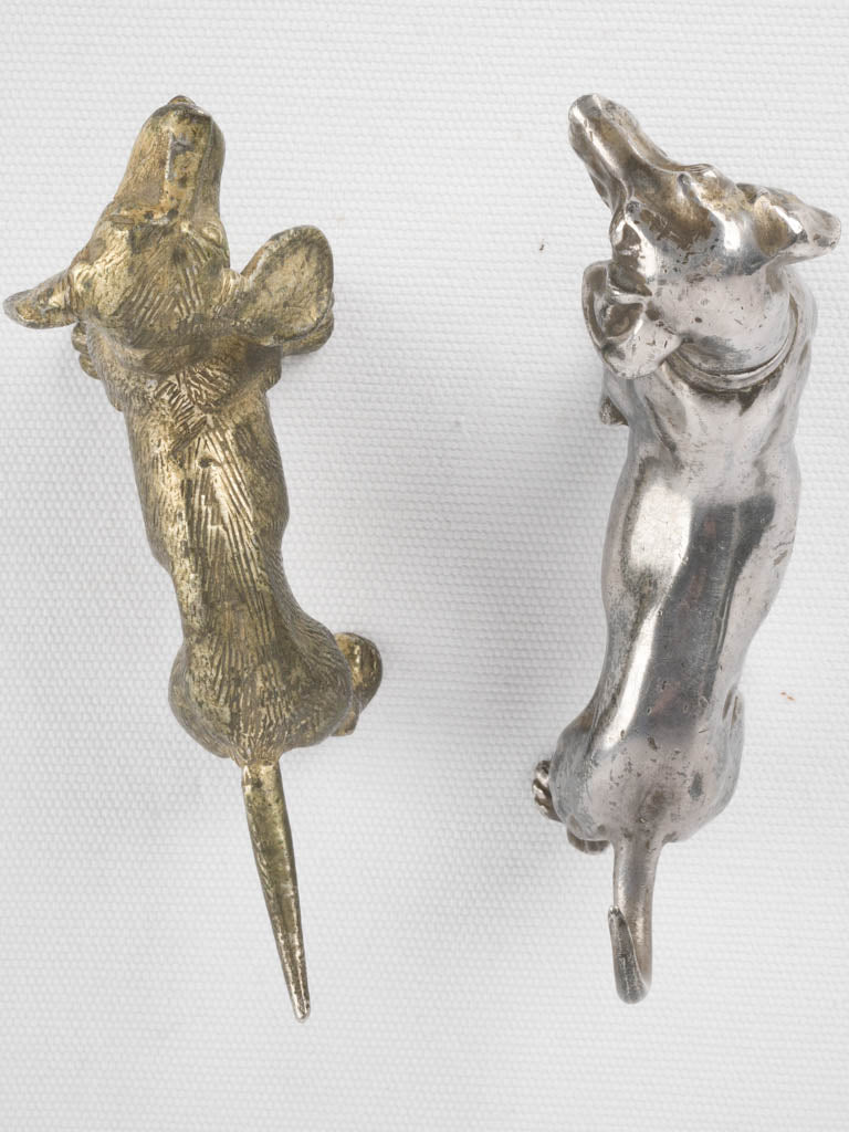 Two 19th-century miniature dachshund sculptures