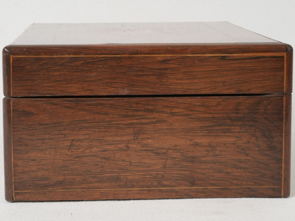 Vintage, intricate, French Marquetry glove box