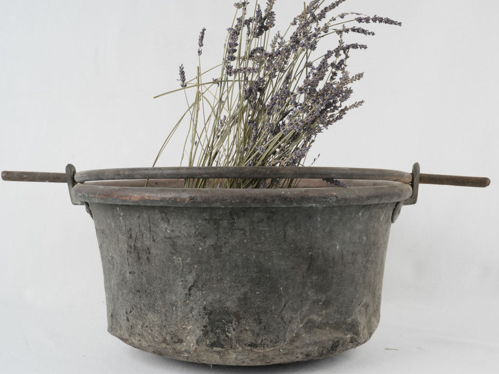 Well-loved 19th-century copper garden pot