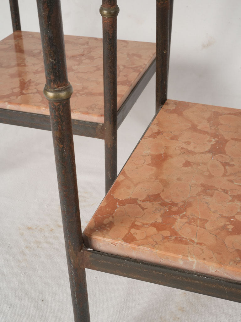 Premium warm-toned marble pedestals  