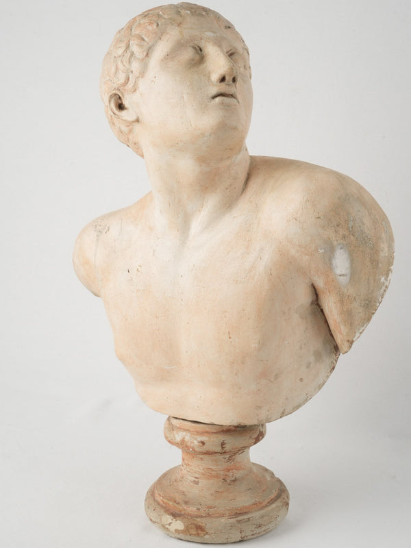 Antique elegant plaster bust sculpture