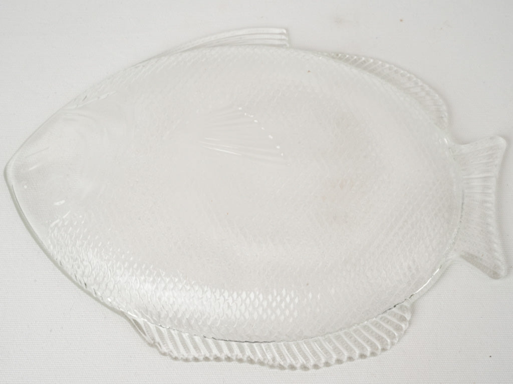 Antique Glass Fish Platter