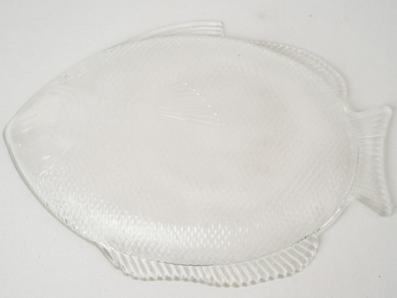 Antique Glass Fish Platter