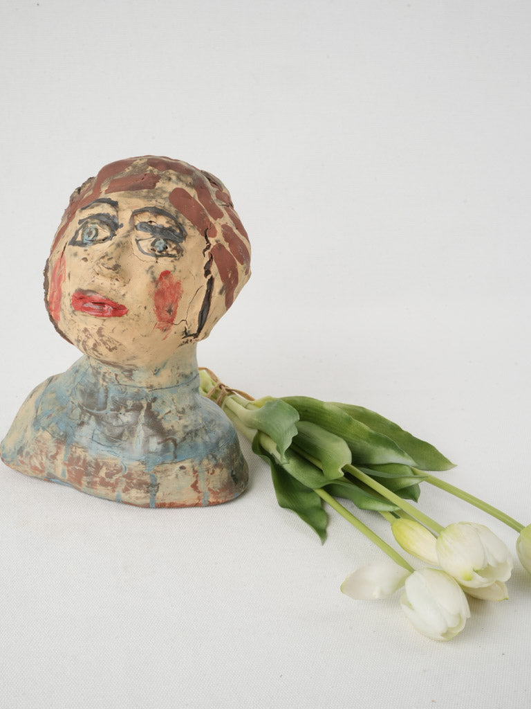 Expressive petite terracotta bust