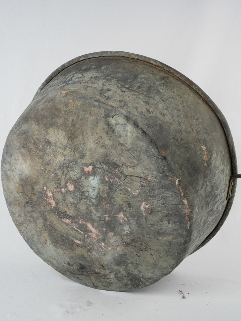 Aged, refined, timeworn copper basin