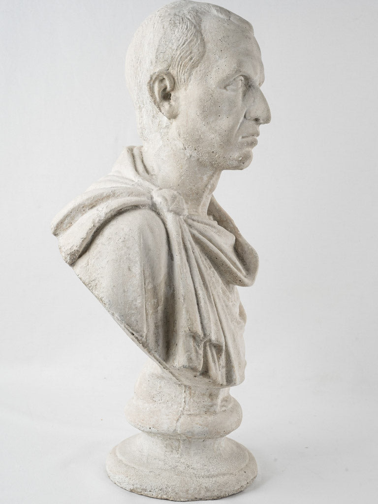 Aged, vintage, Roman general, life-sized bust