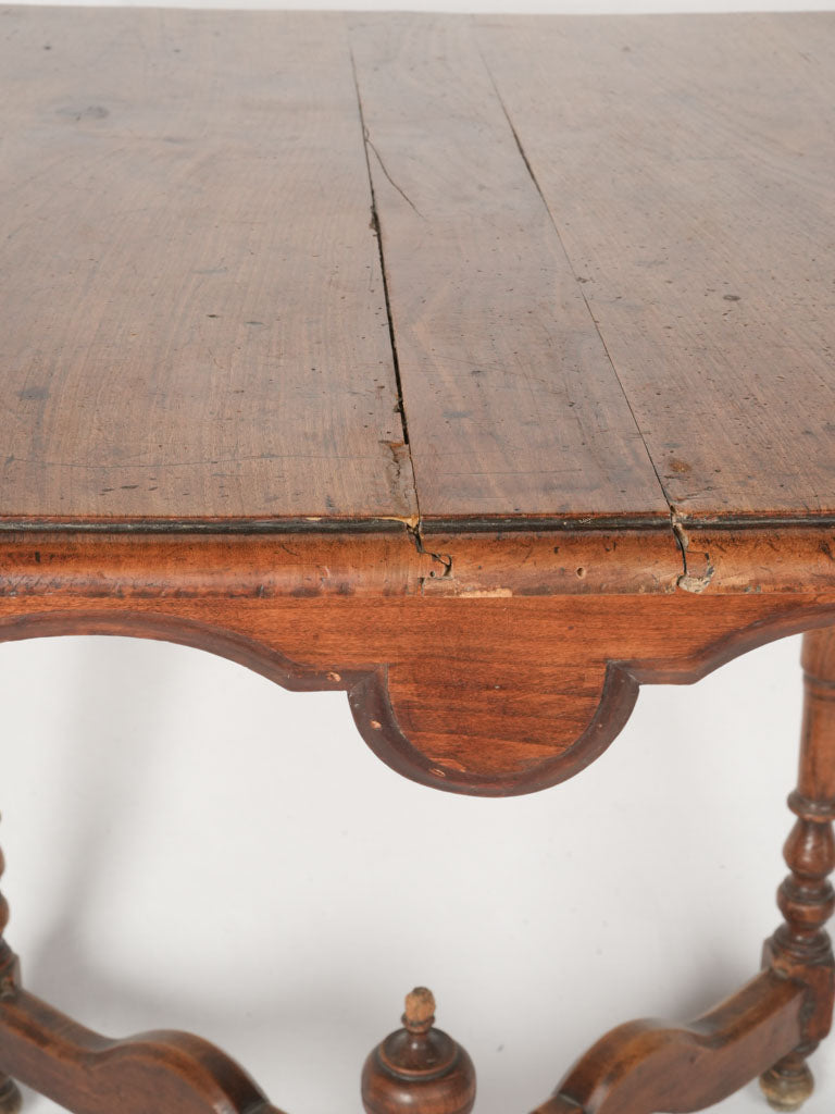 Turned-leg antique writing table  