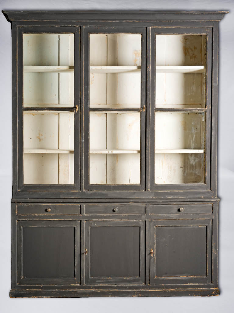 Charcoal & Off-White Classic French Bookcase