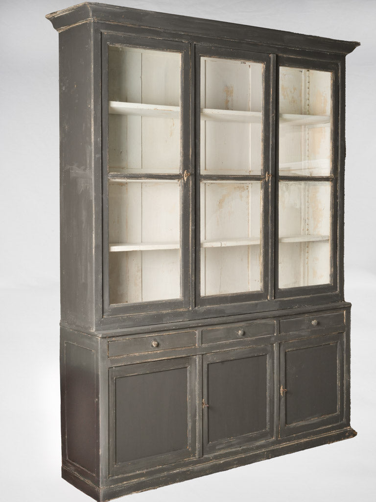 Elegant Elmwood French Vitrine Bookcase