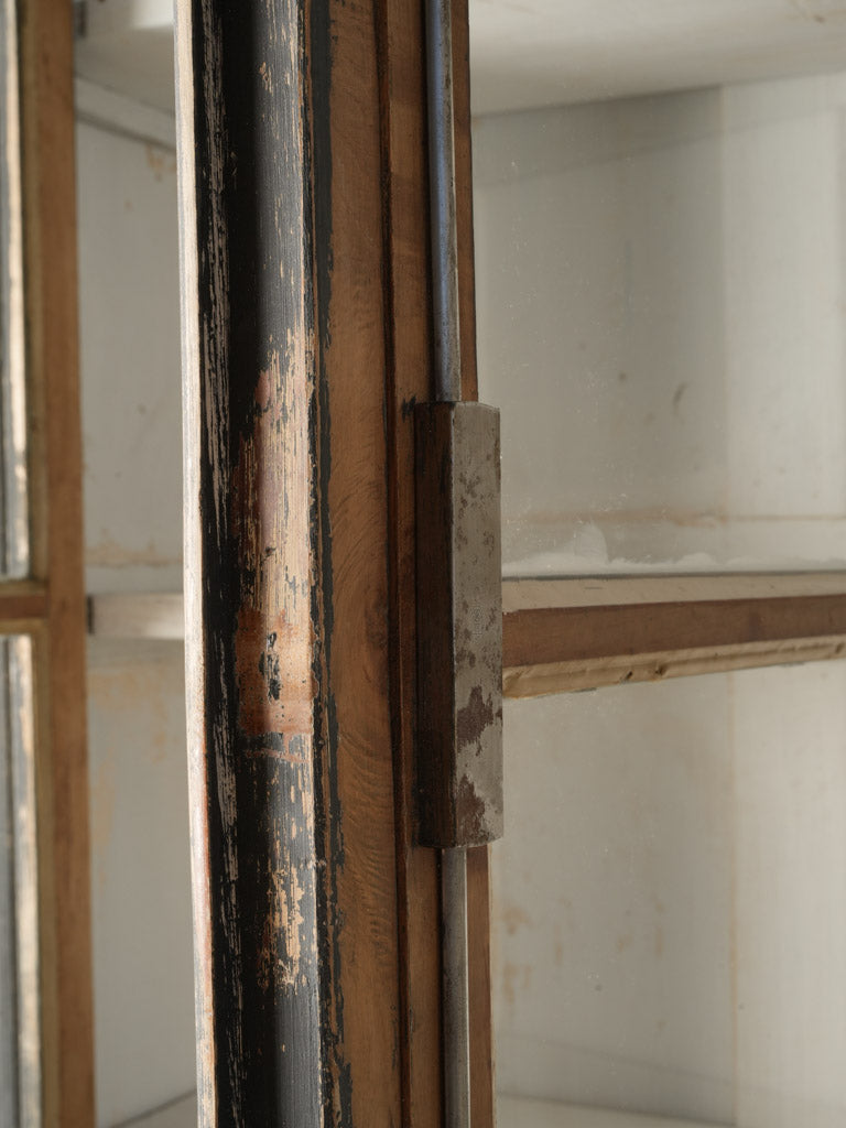 Vintage Charcoal & Off-White French Bookcase