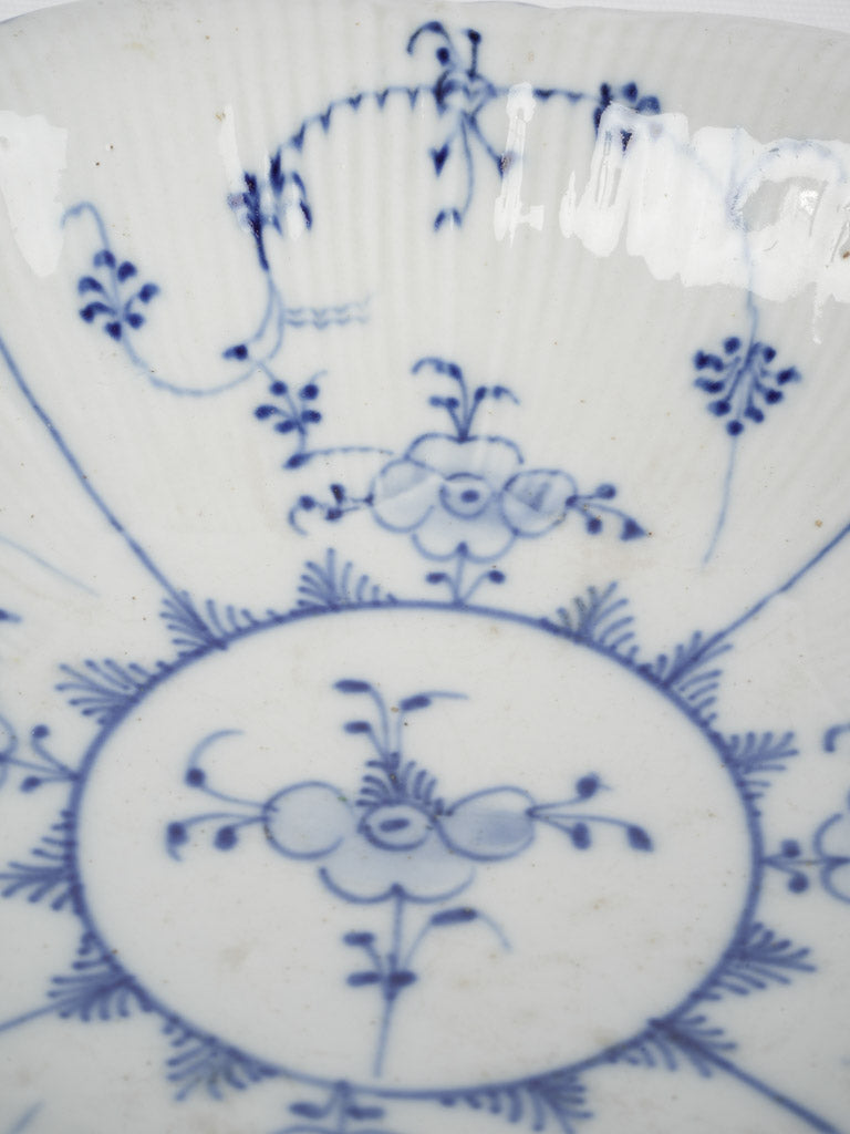 Decorative antique blue porcelain bowl